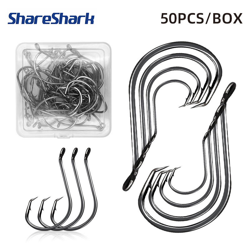 Fishing Hook Circle - ShareShark 50 adet/kutu 7384 Yüksek Karbon