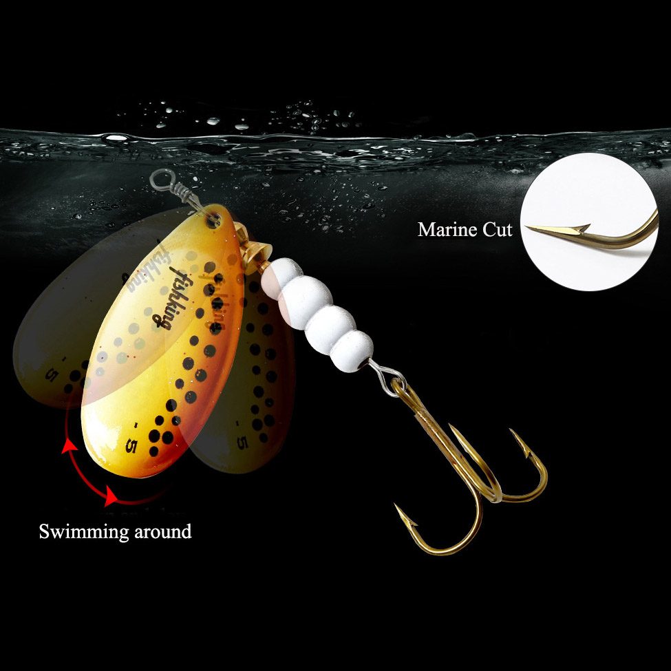 Fishing Hook Treble - 1 adet Spinner Yem 3.9/4.6/7.4/10.8/15g Balıkçılık