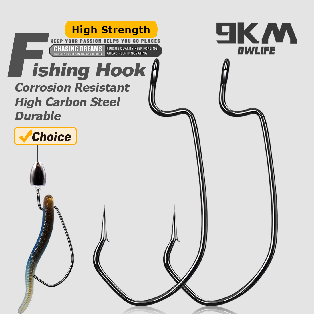 Fishing Hook Offset - 9KM 25 ~ 100 Adet Ewg